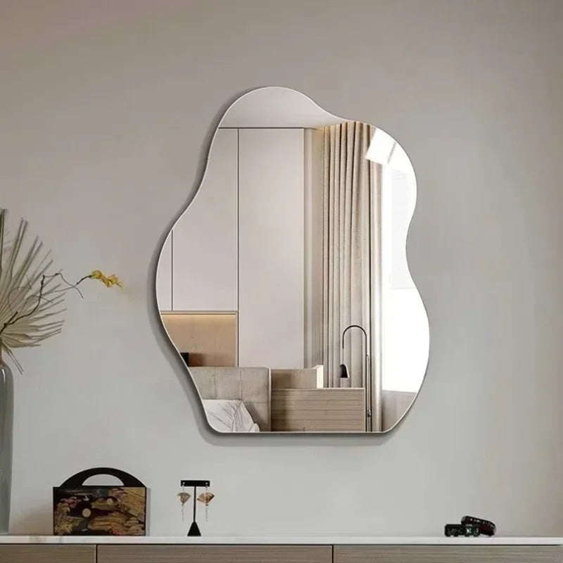 13x15.8inch Irregular Bathroom Acrylic Mirror Shatterproof Cloud Shape Wall Mirror Stickers Non Glass Mirror Living Room Decor