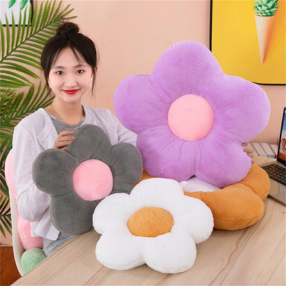 Flower Plush Throw Pillow Soft Plant Chair Cushion Living Bedroom Home Decorative Pillows Sofa Cushions Birthday Gifts