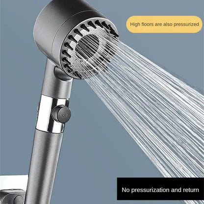 High Pressure Shower Head 3 Modes Adjustable Water Saving Shower One-Key Stop Water Massage Shower Head With Filter Element