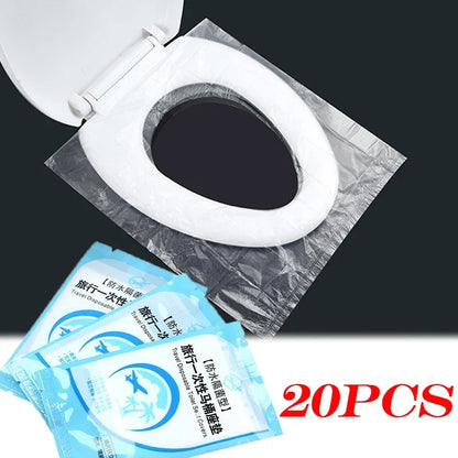 20/5Pcs Disposable Toilet Seat Mat 100% Waterproof Toilet Cover Business Travel Portable Independent Packaging Protective Pad