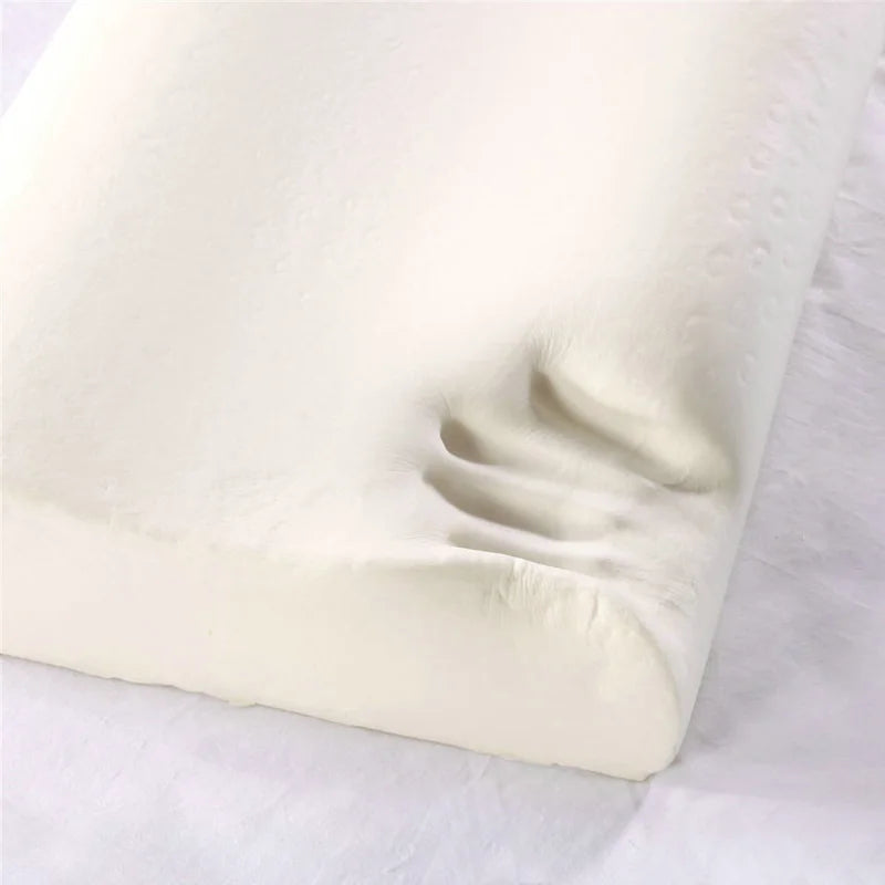 1PC 30x50cm Latex Memory Pillow With Cover White Massage Orthopedic Slow Rebound Relax Protector Sleeping Replacement Supplies