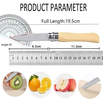 2024 nuevo cucillo plegable de acero inoxidable para frutos, pelador afilado portácil, utensilios de cocina para el hogar