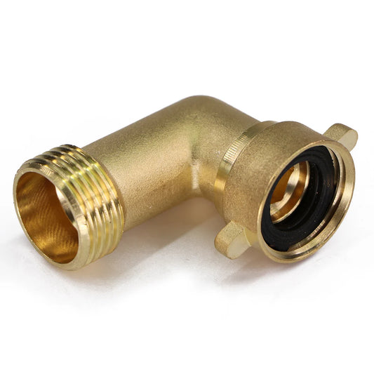 3/4" 90° Brass Elbow Hose Adapter Copper Pipe Garden Watering Irrigation Fittings Connect Repair Quick Connector Coupling Joint