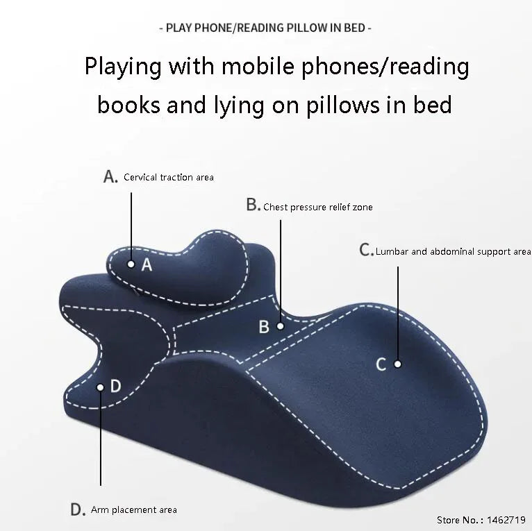 Lie On The Bed Sleeping Pillow Lie On The Bed Artifact Multifunctional Prone Position Lie Pillow Lie Sleeping Lie Pillow Cushion