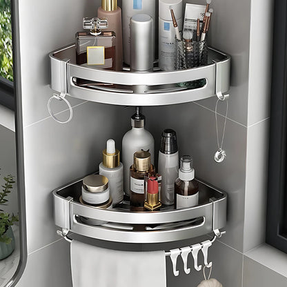 1/2PCS Bathroom Shelf Kitchen Storage Organizer Aluminum Alloy Shampoo Rack Shower Shelf Bathroom Accessories No Drill Shelf