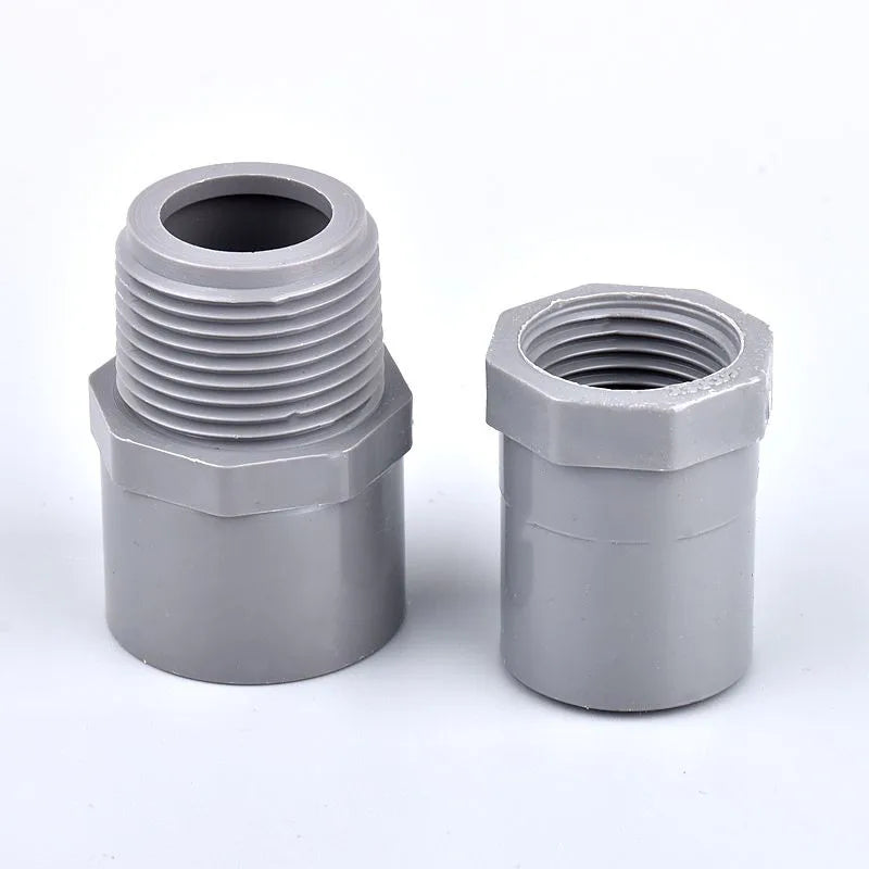 1/2" ~2.5" Male/Female Thread to Inner Diameter 20~75mm PVC  Water Connector Aquarium Fish Tank Irrigation Water Pipe Fitting