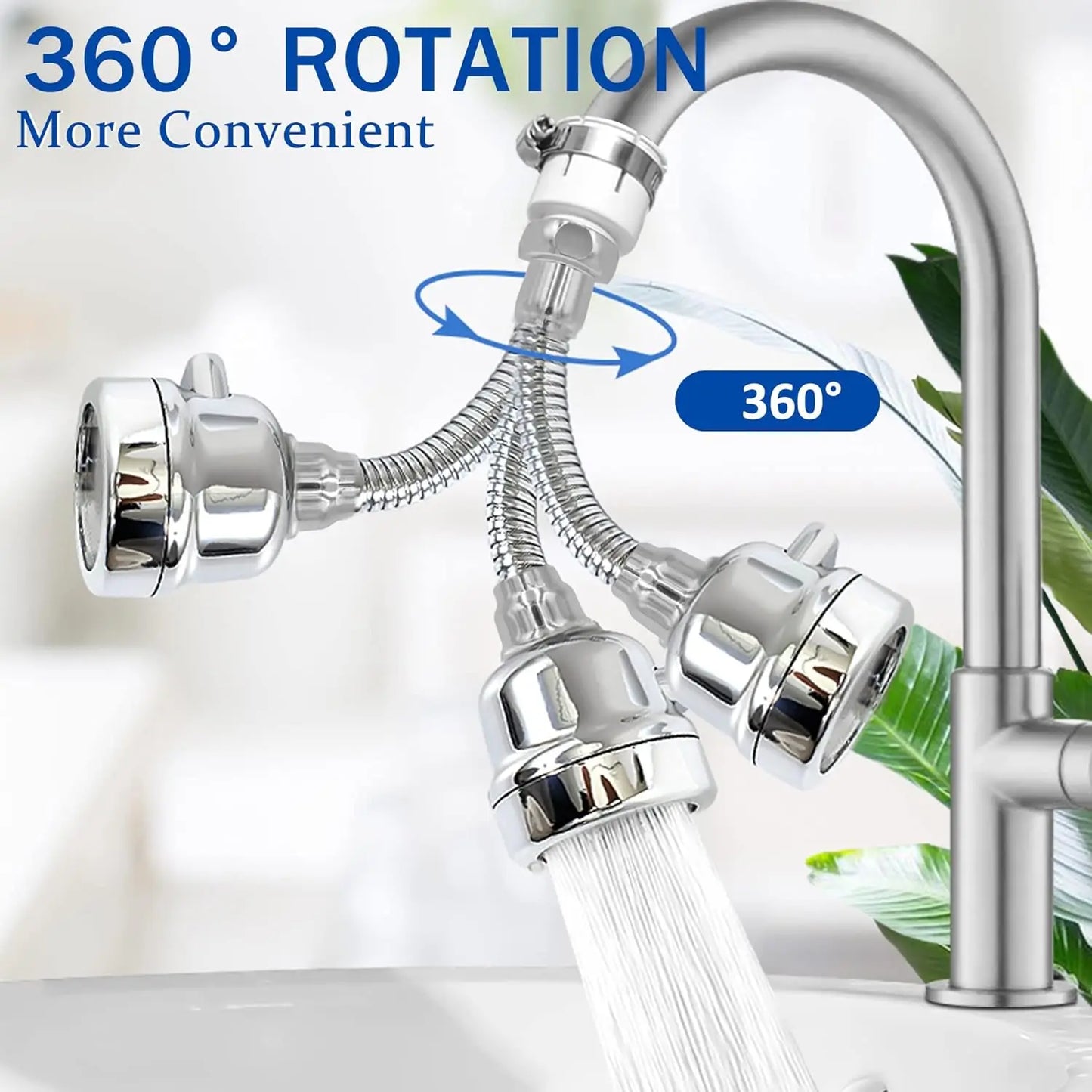 360 Degree Swivel Kitchen Faucet Aerator Adjustable 3 Modes Sprayer Filter Diffuser Water Saving Nozzle Bath Faucet Connector